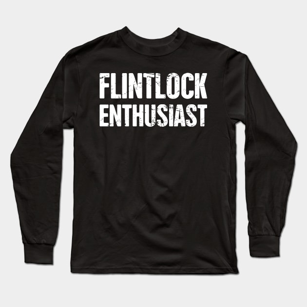 Historical American Civil War Reenactor Flintlock Long Sleeve T-Shirt by MeatMan